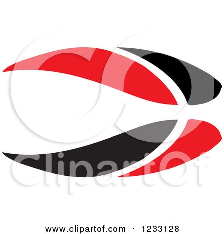 Clipart of a Red and Black Abstract Logo 20 - Royalty Free Vector Illustration by Vector Tradition SM