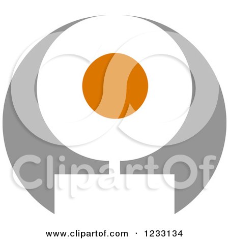 Clipart of a Gray and Orange Abstract Logo 2 - Royalty Free Vector Illustration by Vector Tradition SM