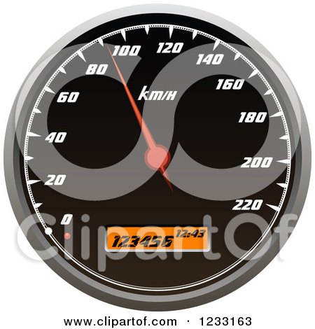 Clipart of a Car Speedometer - Royalty Free Vector Illustration by Vector Tradition SM