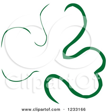Clipart of a Sketched Green Shamrock Clover - Royalty Free Vector Illustration by Vector Tradition SM