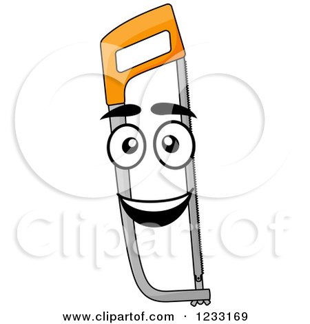 Clipart of a Happy Saw Mascot - Royalty Free Vector Illustration by Vector Tradition SM