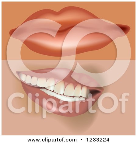 Clipart of Female Mouths 2 - Royalty Free Vector Illustration by dero