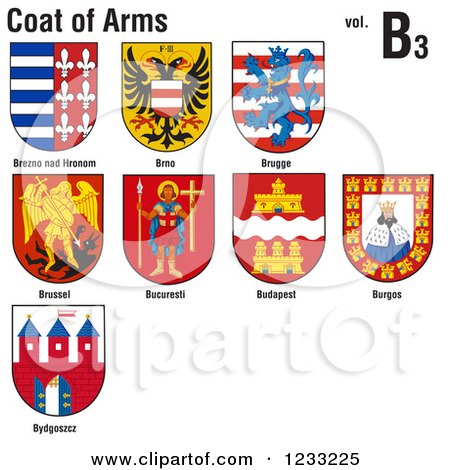 Clipart of Coats of Arms 5 - Royalty Free Vector Illustration by dero