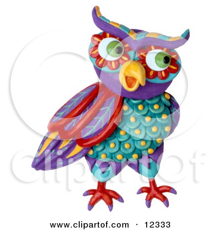 3d Decorative Owl Looking Right Posters, Art Prints