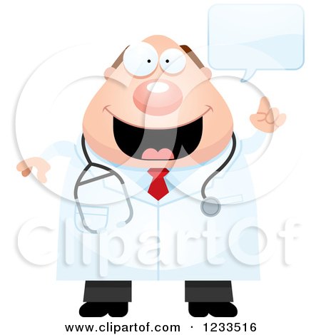 Clipart of a Happy Talking Surgeon Doctor or Veterinarian Guy - Royalty Free Vector Illustration by Cory Thoman