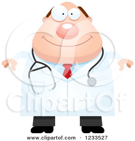Clipart of a Happy Surgeon Doctor or Veterinarian Guy - Royalty Free Vector Illustration by Cory Thoman