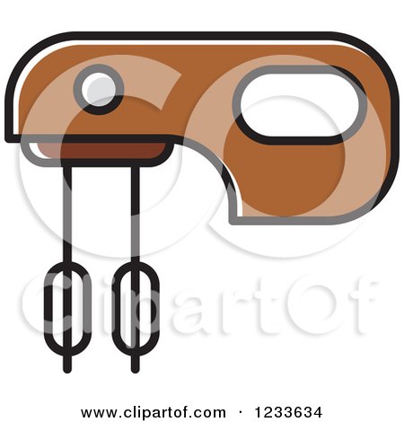 Clipart of a Brown Mixer - Royalty Free Vector Illustration by Lal Perera