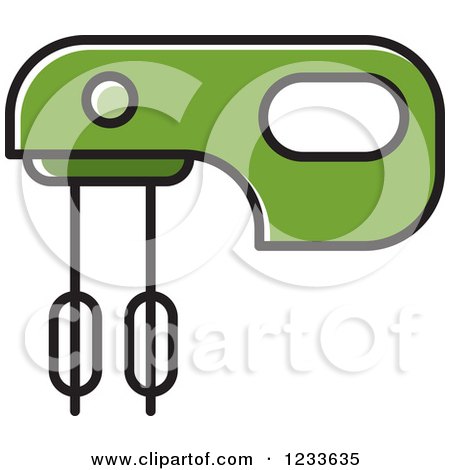 Clipart of a Green Mixer - Royalty Free Vector Illustration by Lal Perera
