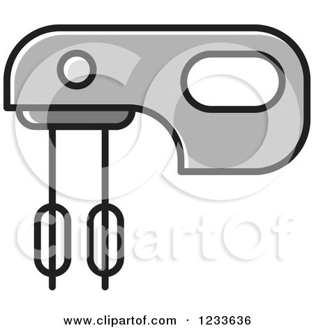 Clipart of a Gray Mixer - Royalty Free Vector Illustration by Lal Perera