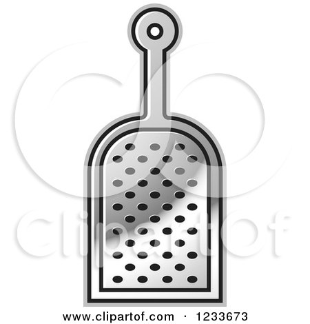 Clipart of a Silver Grater 2 - Royalty Free Vector Illustration by Lal Perera