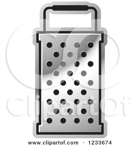 Clipart of a Silver Grater 3 - Royalty Free Vector Illustration by Lal Perera