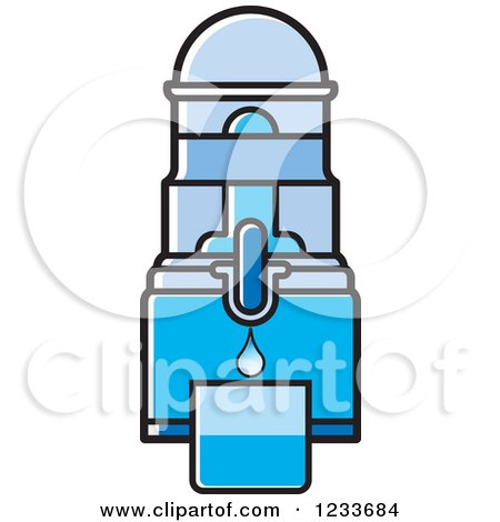 Clipart of a Blue Water Filter - Royalty Free Vector Illustration by Lal Perera