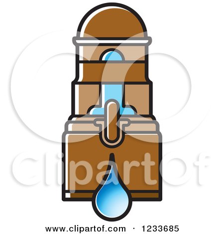 Clipart of a Brown Water Filter - Royalty Free Vector Illustration by Lal Perera