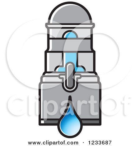 Clipart of a Gray Water Filter - Royalty Free Vector Illustration by Lal Perera