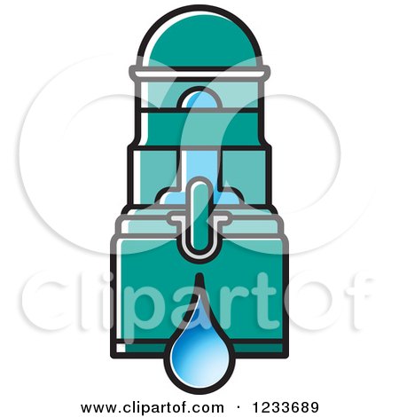 Clipart of a Turquoise Water Filter - Royalty Free Vector Illustration by Lal Perera
