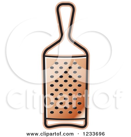 Clipart of a Bronze Grater - Royalty Free Vector Illustration by Lal Perera