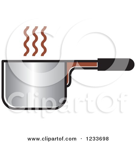 Clipart of a Pot with Brown Steam - Royalty Free Vector Illustration by Lal Perera