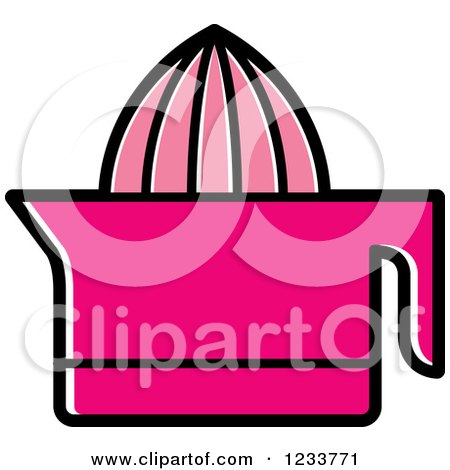 Clipart of a Pink Lemon Squeezer - Royalty Free Vector Illustration by Lal Perera