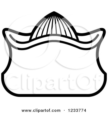 Clipart of a Black and White Lemon Squeezer - Royalty Free Vector Illustration by Lal Perera