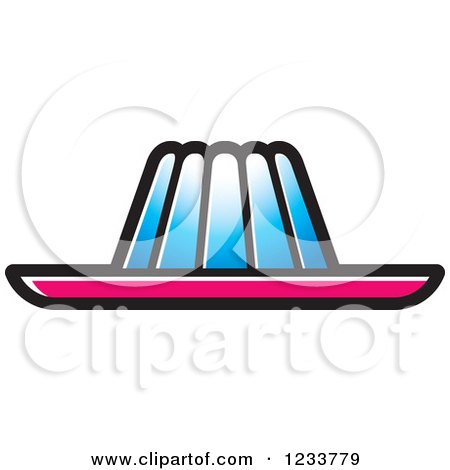 Clipart of a Blue Gelatin Dessert - Royalty Free Vector Illustration by Lal Perera