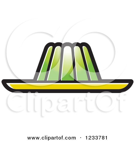 Clipart of a Green Gelatin Dessert - Royalty Free Vector Illustration by Lal Perera