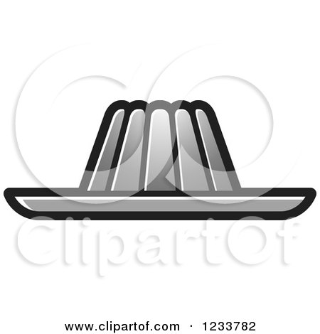 Clipart of a Gray Gelatin Dessert - Royalty Free Vector Illustration by Lal Perera