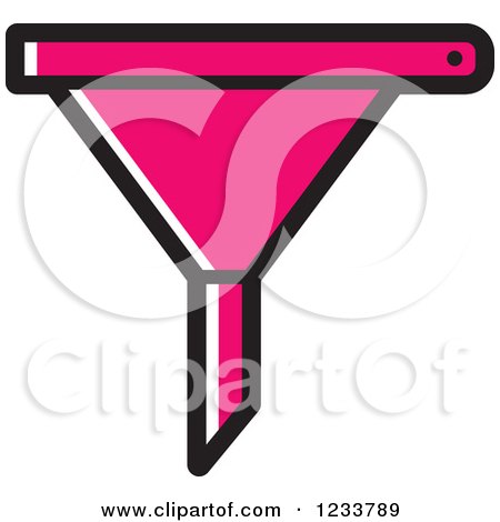 Clipart of a Pink Funnel - Royalty Free Vector Illustration by Lal Perera