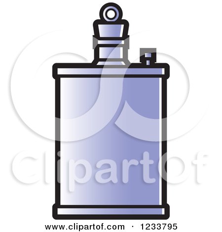 Clipart of a Purple Alcohol Flask 2 - Royalty Free Vector Illustration by Lal Perera