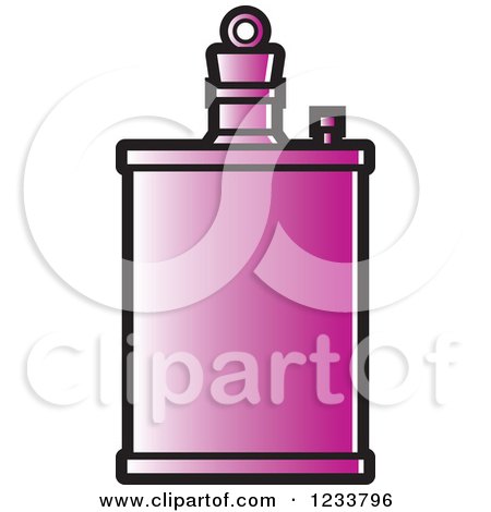Clipart of a Purple Alcohol Flask - Royalty Free Vector Illustration by Lal Perera