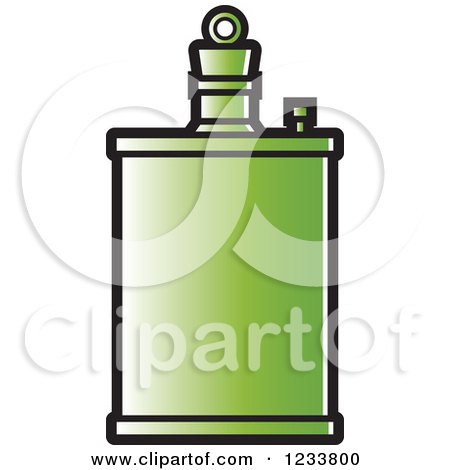 Clipart of a Green Alcohol Flask - Royalty Free Vector Illustration by Lal Perera