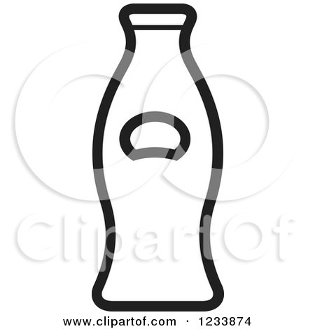 Clipart of a Black and White Bottle Opener 3 - Royalty Free Vector Illustration by Lal Perera