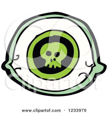 Clipart of an Eye with a Skull - Royalty Free Vector Illustration by lineartestpilot