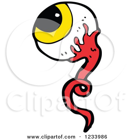 Clipart of an Eyeball - Royalty Free Vector Illustration by lineartestpilot