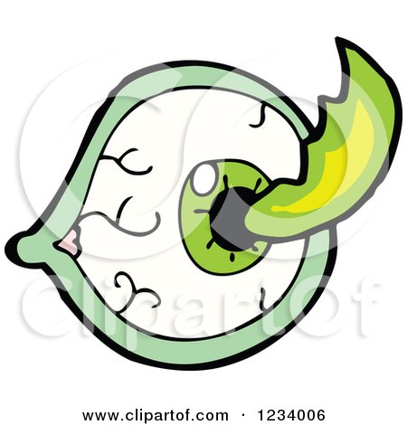 Clipart of an Eye with Flames - Royalty Free Vector Illustration by lineartestpilot