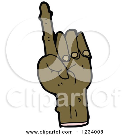 Clipart of a Severed Hand Pointing - Royalty Free Vector Illustration by lineartestpilot