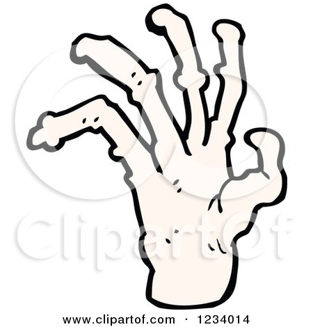 Clipart of a Creepy Hand - Royalty Free Vector Illustration by lineartestpilot