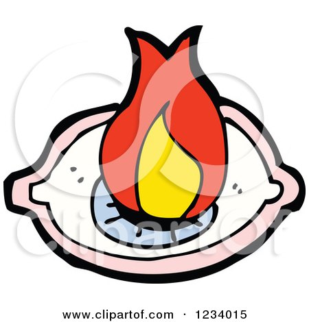 Clipart of an Eye and Flames - Royalty Free Vector Illustration by lineartestpilot