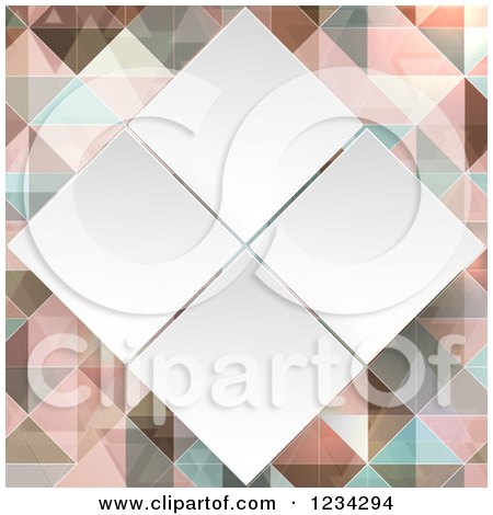 Clipart of White Diamonds over Geometric Shapes - Royalty Free Vector Illustration by KJ Pargeter