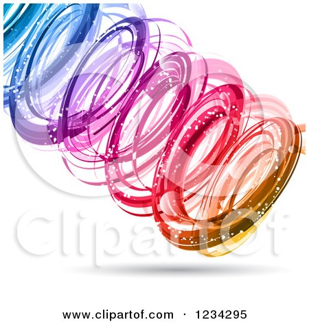 Clipart of a Colorful Spiraling Vortex - Royalty Free Vector Illustration by KJ Pargeter