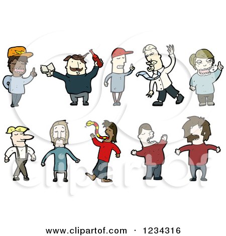 Clipart of Men - Royalty Free Vector Illustration by lineartestpilot