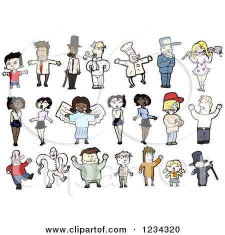 Clipart of People - Royalty Free Vector Illustration by lineartestpilot