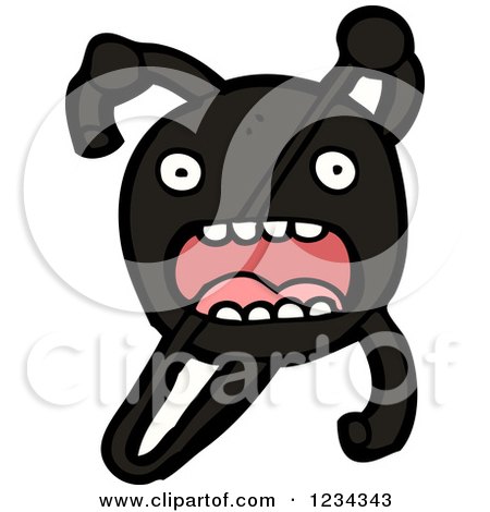 Clipart of a Screaming Atom - Royalty Free Vector Illustration by lineartestpilot