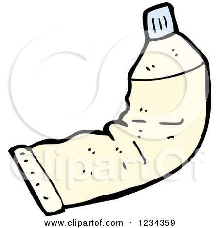 Clipart of a Paint or Toothpaste Tube - Royalty Free Vector Illustration by lineartestpilot