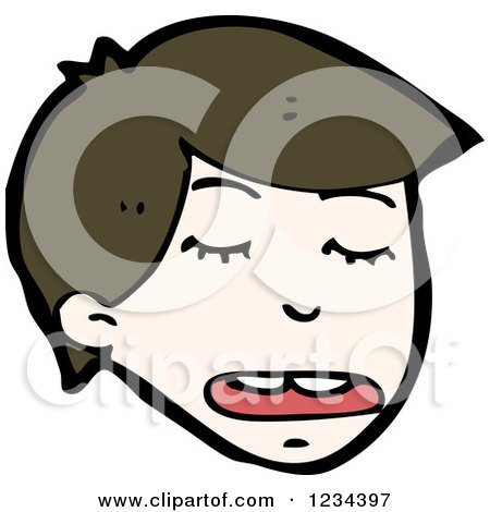 Clipart of a Man Talking - Royalty Free Vector Illustration by lineartestpilot