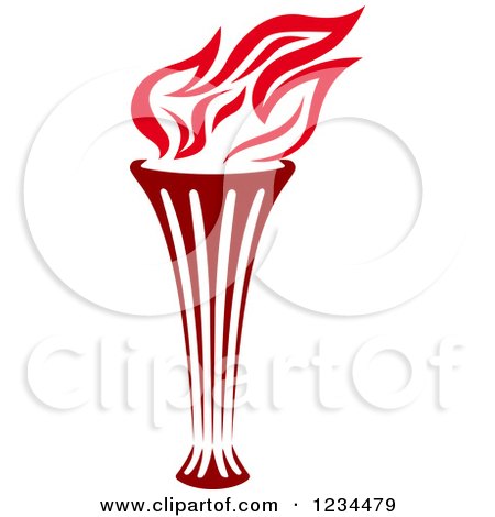 Clipart of a Flaming Red Torch 18 - Royalty Free Vector Illustration by Vector Tradition SM
