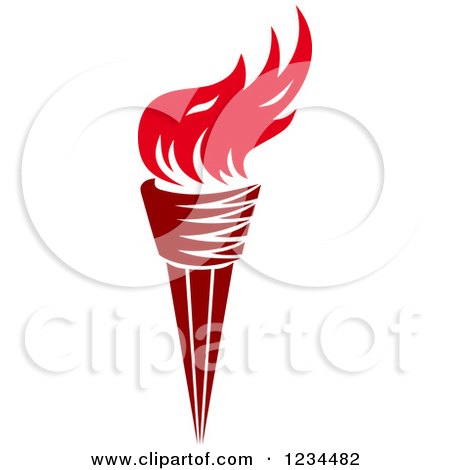Clipart of a Flaming Red Torch 22 - Royalty Free Vector Illustration by Vector Tradition SM
