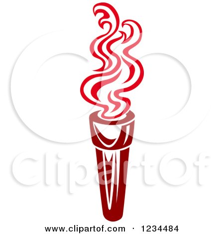 Clipart of a Flaming Red Torch 24 - Royalty Free Vector Illustration by Vector Tradition SM