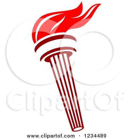 Clipart of a Flaming Red Torch 39 - Royalty Free Vector Illustration by Vector Tradition SM