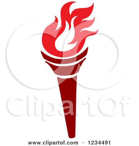 Clipart of a Flaming Red Torch 25 - Royalty Free Vector Illustration by Vector Tradition SM
