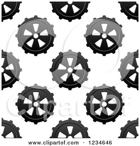 Clipart of a Seamless Background Pattern of Gears 3 - Royalty Free Vector Illustration by Vector Tradition SM